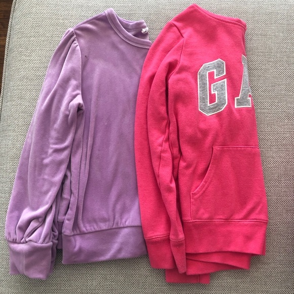 Other - Gap Kids Purple Velour Top and Logo Sweatshirt